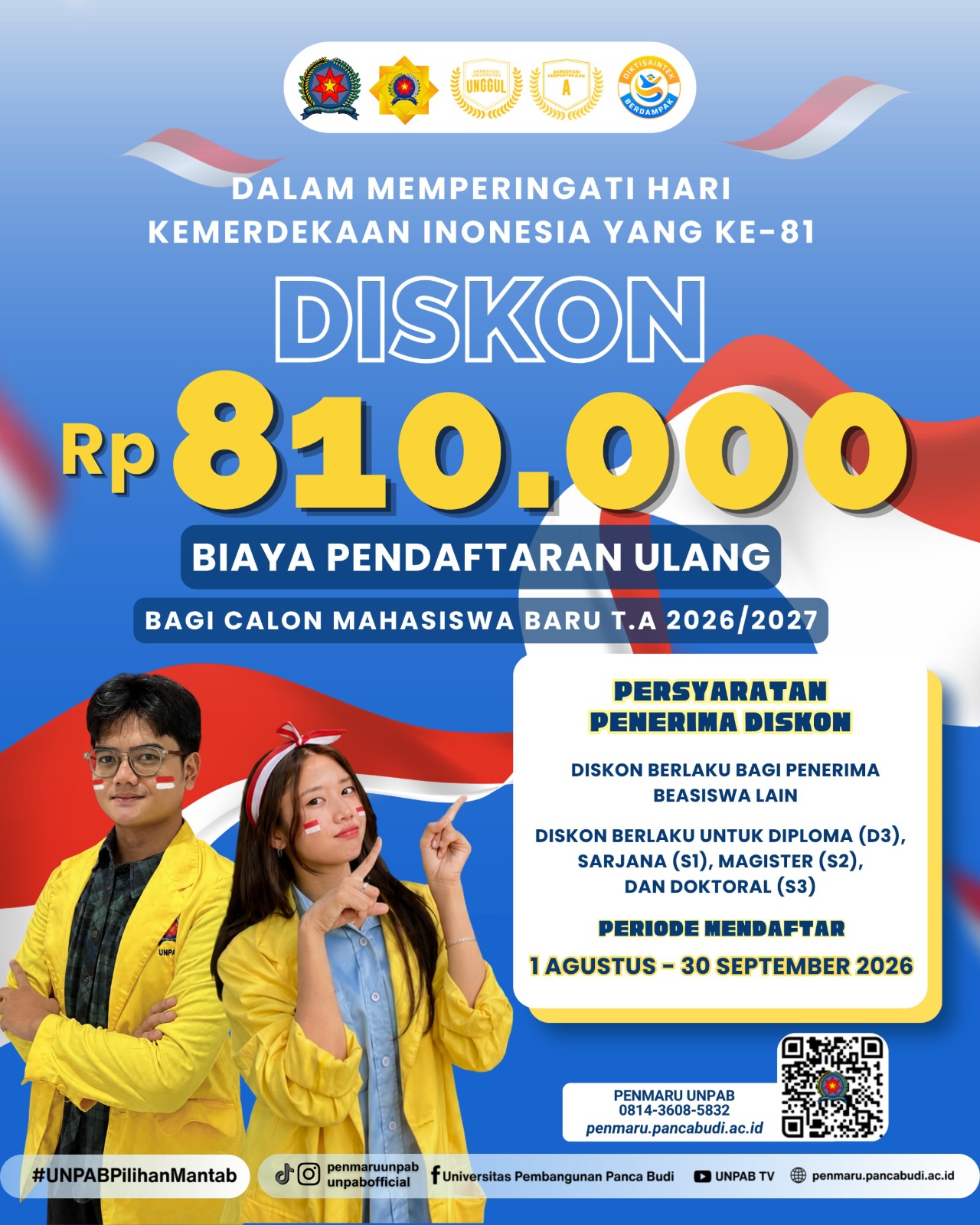 pendaftaran panca budi diskon 2026